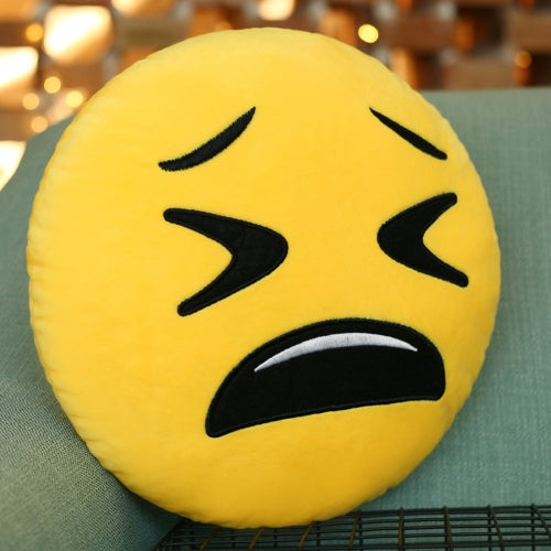 Scary Face Creative Emoji Throw Pillow Back Pillow, Size: About 28cm x 28cm