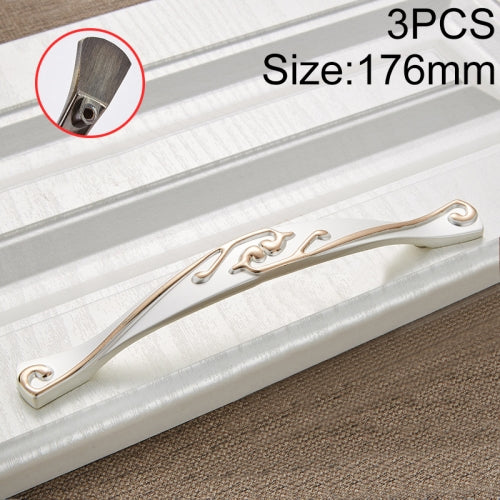 3 PCS 6055-128 Stainless Steel Electroplated Cabinet Handle (Gold + Silver)
