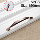 5 PCS 6063-128 Zinc Alloy Classic Cabinet Handle (Red)