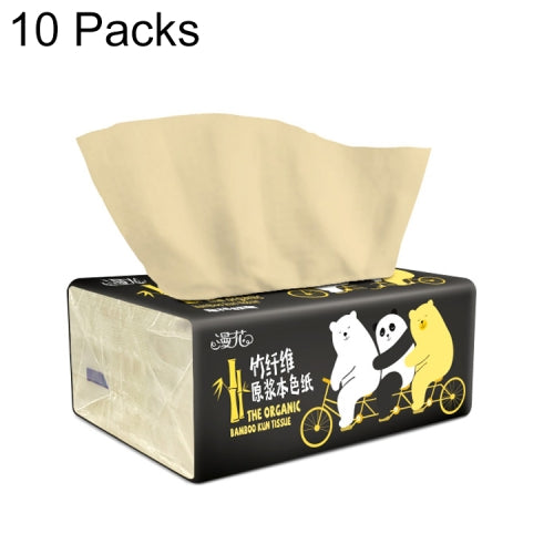 10 Packs Household Native Wood Pulp Removable Tissue Napkin Paper