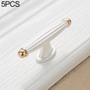 5 PCS 6064 Single Hole Thickened Drawer Cabinet Handle (Gold + Silver)