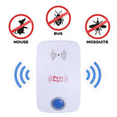 Electronic Ultrasonic Mosquito Rat Pest Control Repeller with LED Light, US Plug, AC90V-250V(White)