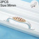 2 PCS 6552_96 Single Hole Silver Crystal Glass Diamond Drawer Cabinet Handle