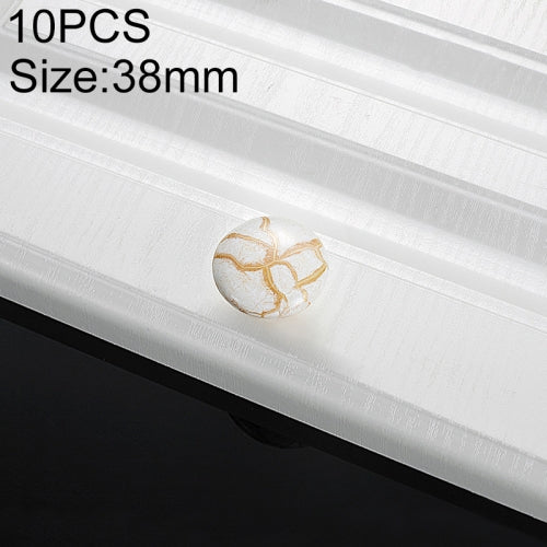 10 PCS 5083 Big Stone Pattern Single Hole Ceramic Cabinet Handle