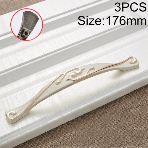 3 PCS 6055-128 Stainless Steel Electroplated Cabinet Handle (Ivory)