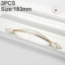 3 PCS 6543-128 Gold + Silver Drawer Cabinet Handle