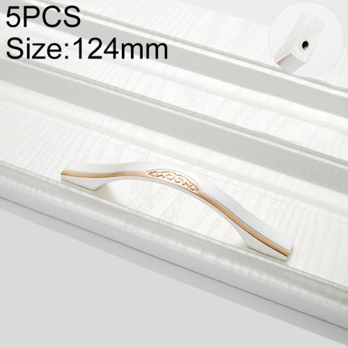 5 PCS 6558-96 Gold + Silver Drawer Cabinet Handle