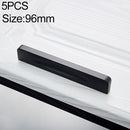 5 PCS 2058_96 Space Aluminum Closet Cabinet Handle (Black)