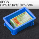 5 PCS Thick Multi-function Material Box Brand New Flat Plastic Parts Box Tool Box, Size: 15.6cm x 10.1cm x 5.3cm(Blue)