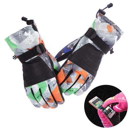 Protective Unisex Skiing Riding Winter Outdoor Sports Touch Screen Thickened Splashproof Windproof Warm Gloves, Size: L