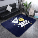 Yes I Can Pattern Rectangular Polyester Anti-skid Household Carpet Yoga Mat, Size: 200cm x 150cm