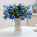 Plastic Flower Pots Medium Size Flower Pots Fashion Balcony Garden Plant Planter Floral Vase Home Decoration, Ribbon Random Color Delivery