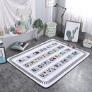 Letter Pattern Rectangular Polyester Anti-skid Household Carpet Yoga Mat, Size: 200cm x 150cm