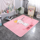 Crown Rabbit Pattern Rectangular Polyester Anti-skid Household Carpet Yoga Mat, Size: 200cm x 150cm