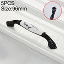 5 PCS 5005_96 Matte Black Ink Plum Zinc Alloy Ceramic Cabinet Handle