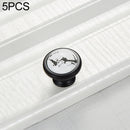 5 PCS 5089 Single Hole Matte Black Ink Plum Zinc Alloy Ceramic Cabinet Handle