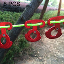 5 PCS Aluminum Alloy Climbing Outdoor Hiking Camping Rope Hanger Hook Tent Light Hanging Buckle