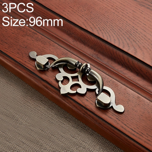 3 PCS 6057-96 Cyan Ancient Drawer Cabinet Door Bronze European Style Handle