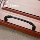 3 PCS 6569-128 Black Red Ancient Peach Wood Drawer Cabinet Door Handle