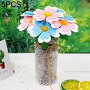 5 PCS DIY Non-woven Fabrics Simulated Potted Flowers Children Handmade Mothers Day Gifts