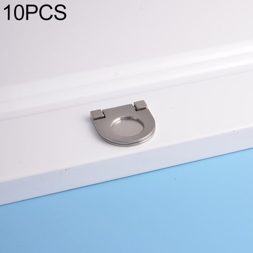 10 PCS 1052-32 Drawer Cabinet Door Modern Simple Flat Handle (Silver)
