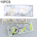 10 PCS Cartoon Cactus Pattern PVC Transparent Protective Case for Sunglasses / Glasses
