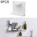 5 PCS Plastic Board Living Room Bathroom Kitchen Wall Decoration Storage Shelf(White)