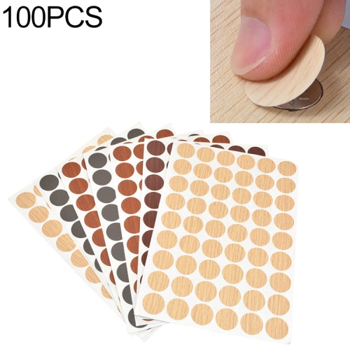 100PCS/Box 3 in 1 Decorative Dust Cover Paper Hole Stickers Furniture Cabinet Self-adhesive Sealing Stickers