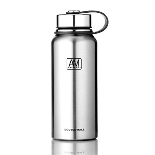 610ml Outdoor Vacuum Stainless Steel Heat Insulation Cup Portable Large Capacity Sports Bottle(Silver)