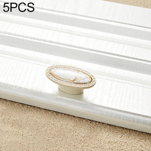 5 PCS 5008-single Ivory White Marble Cabinet Drawer Zinc Alloy Ivory White Jade Handle