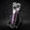 Voltage Universal Fit Water Proof Triple Rotary Double Ring Blade Shaving Head USB Rechargeable Shaver For Men