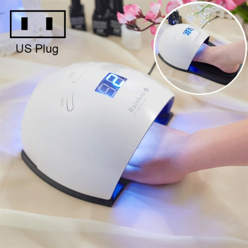 48W UV LED Phototherapy Machine Smart Sensor Nail Lamp for Hands and Feet 30 Lamp Beads Automatic Three-speed Timing (US Plug)