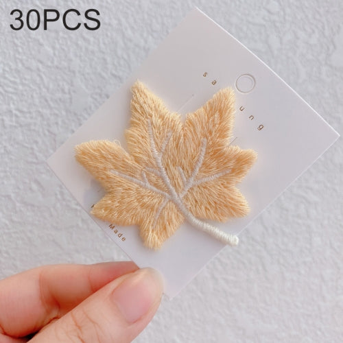 30 PCS Girls Cute Maple Leaf Hairpin BB Bangs Clips Hair Accessories (Yellow)