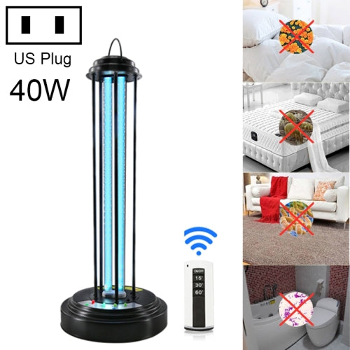 40W Smart Remote Control Desktop UV Light Lamp Disinfection Anti-virus Sterilization Lamp Bar Strip with Remote Control(US Plug)