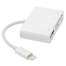 NK-103C 4 In 1 8 Pin to HDMI Multi-function Mobile Phone Converter Adapter (White)