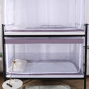 Student Dormitory Square Ceiling Zipper Mosquito Net Encryption Zipper Single Door Defence Mosquito for Lower Berth (Grey)