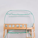 Student Dormitory Free Installation Yurt Mosquito Net Encryption Zipper Three Door Defence Mosquito for 100cm Width Upper Berth (Dark Green)