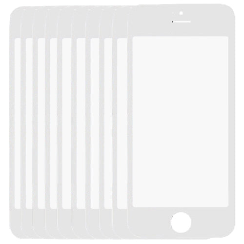 10 PCS for iPhone 5 & 5S Front Screen Outer Glass Lens(White)