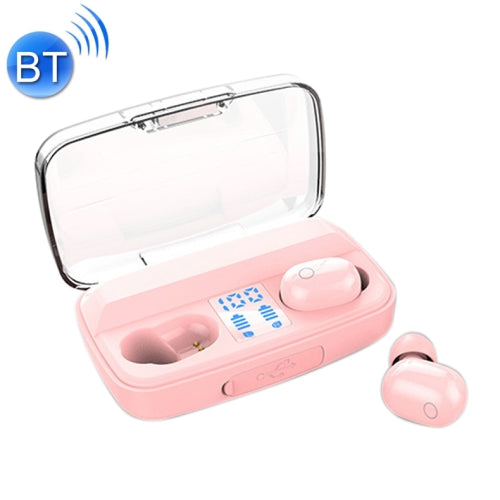 G5 Bluetooth 5.0 TWS Touch LED Digital Display Wireless Sports Bluetooth Earphone with Charging Box(Pink)
