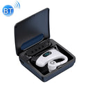 V12 Bluetooth 5.2 Business Hanging Ear Style Smart LED Digital Display Wireless Bluetooth Earphone with Charging Box (White)