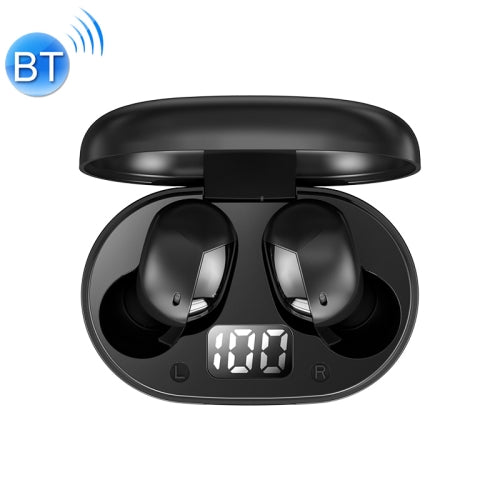 ROCK EB62 TWS Mini Bluetooth Earphone with Magnetic Charging Box, Support LED Power Digital Display & Call