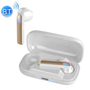 BQ02 TWS Semi-in-ear Touch Bluetooth Earphone with Charging Box & Indicator Light, Supports HD Calls & Intelligent Voice Assistant (White)