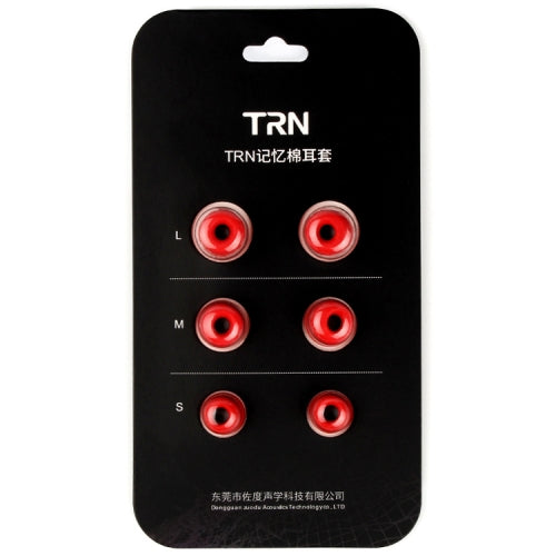 TRN Earphone Silicone Memory Foam Earplug(Red)