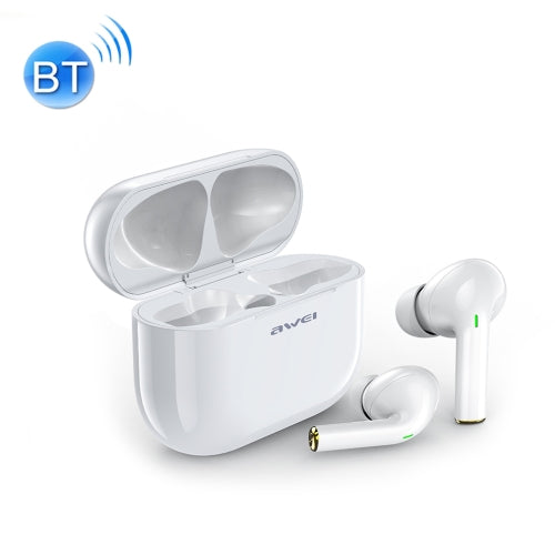 awei T29 Bluetooth V5.0 TWS True Wireless Sports Headset with Charging Case(White)