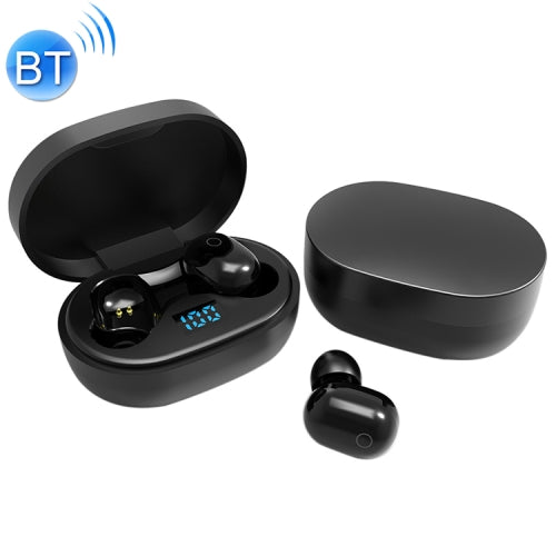 F2 Sports Waterproof Bluetooth Headset Bluetooth 5.0 Wireless Headset with Digital Display(Black)