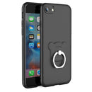 AIQAA For iPhone 6 Plus & 6s Plus TPU One-piece Bear Dropproof Protective case with Ring Holder(Black)
