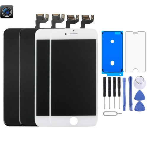 2 PCS Black + 2 PCS White LCD Screen and Digitizer Full Assembly with Front Camera for iPhone 6s