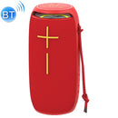 HOPESTAR P29 TWS Portable Outdoor Waterproof Round Square Head Bluetooth Speaker, Support Hands-free Call & U Disk & TF Card & 3.5mm AUX & FM(Red)