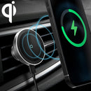12PRO 15W Aluminum Alloy MagSafe Magnetic Car Wireless Charger Mobile Phone Holder for iPhone 12 Series(Silver)