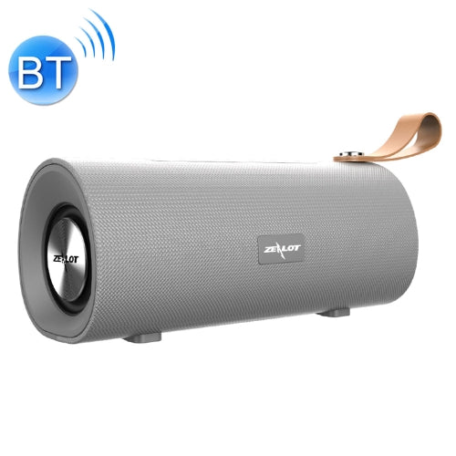 ZEALOT S30 Portable Heavy Bass Stereo Wireless Bluetooth Speaker with Built-in Mic, Support Hands-Free Call & TF Card & AUX(Grey)